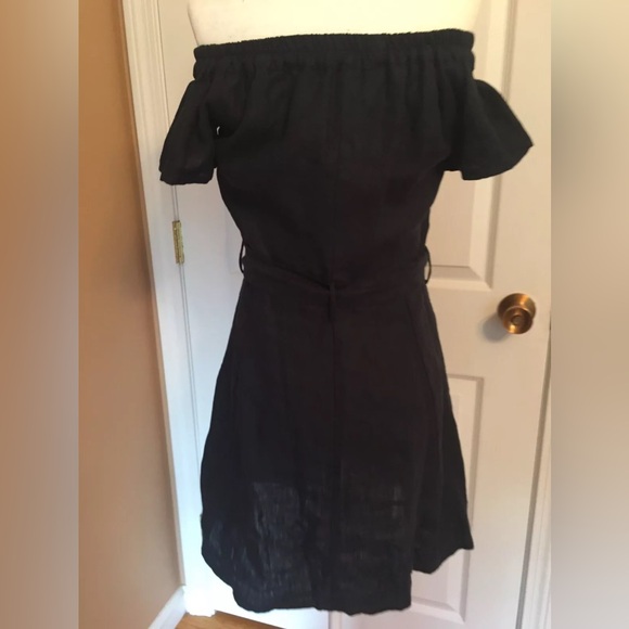 Linen Sun Dress Off-Shoulder Sayulita Sundress - Picture 5 of 12